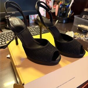 Elegant Peep Toe Black Women's Heels. Brand New.